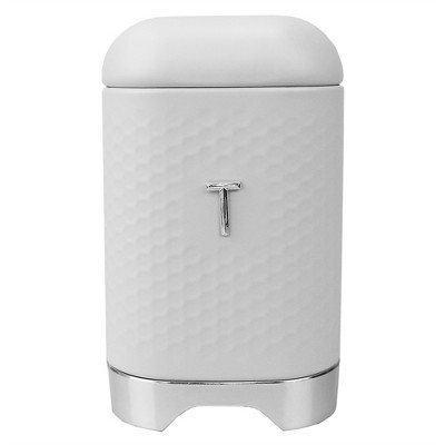 Michael Graves Design Soho Large 7 Cup Capacity Tin Tea Canister, White