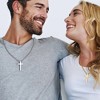 Turandoss Silver Cross Necklace for Men Boys, Stainless Steel Cross Pendant Necklaces, Birthday Gifts for Men, Father, Boyfriend, Boys Fashion Stuff - 3 of 4