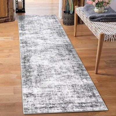 Soft Vintage Distressed Low Pile Washable Large Indoor Area Rug for Living Room Bedroom Dining Room