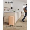 SONGMICS Kitchen Trash Can, 10.5 Gallon Garbage Can, Large Step Trash Bin with Lid, Stainless Steel, Soft Close, 15 Trash Bags Included - 2 of 4