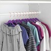 VECELO 30/50/60/100 pk Velvet Clothes Hangers Non Slip & Space-Saving Clothes Hangers with Finger Clips & Tie Rack 9 Color - 2 of 4