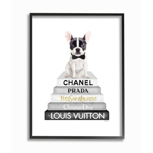 Stupell Industries Cute French Bulldog Puppy Sitting On Glam