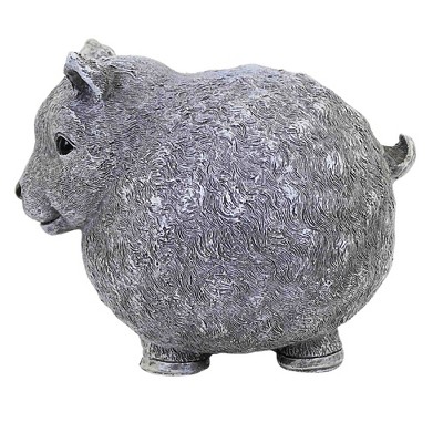 6.75" Gray and White Resin Goat Garden Statue