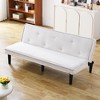 NicBex Convertible Folding Tufted Loveseat Sofa with Adjustable Backrest,Corduroy Armless Recliner Sofa Chair for Living Room,Bedroom - 2 of 4
