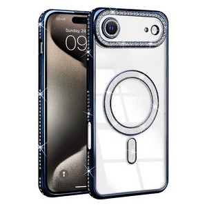 Entronix [Magnetic] Case Compatible with iPhone 17 Air - [Clear Back] Luxury Diamonds - 1 of 4