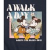 Men's - Disney - Mickey and Minnie Mouse A Walk A Day Keeps The Blues Away Graphic Fleece Sweatshirt - 2 of 4