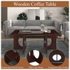 Chic Crate-Modern Rectangular Coffee Table with Tempered Glass Top - Light Espresso Wood Base, 47” for Living Room (Contemporary) - 3 of 4