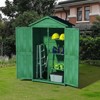 Outdoor 35.6"x 18.1"x 66.15" L Wood Storage Shed, Garden Tool Cabinet with Waterproof Asphalt Roof, Double Doors, Multiple-tier Shelves,Forest Green - 2 of 4