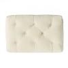 CAVINAS Modern Pillow Top Ottoman Stool with Retro Wood Legs,Button Tufted Ottoman for Living Room,Bedroom - 3 of 4