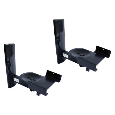 Set of 2 Bt77 Ultragrip Pro Speaker Mount Side Clamp with Tilt & Swivel Black - B-Tech