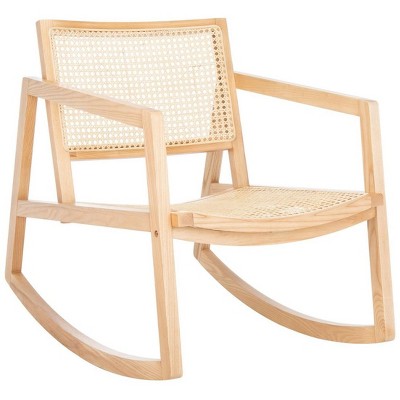 Coastal Comfort Natural Rattan 23" Glider Rocking Chair