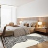 Modern Abstract Area Rug Washable Rug for Living Rooms, Indoor Contemporary Stripe Printed Floor Covering, Soft Neutral Foldable Non Slip Rugs - 2 of 4