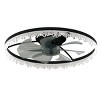 Smart Flush Mount Ceiling Fan Light Integrated LED Chandelier Remote Control & Timer Dimmable Lighting for Bedroom, Living Room-The Pop Home - 2 of 4