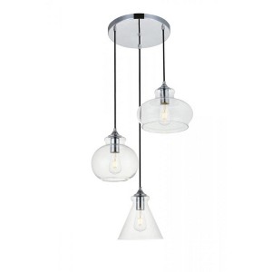 Elegant Lighting Keller 1 Light Black Pendant - 1 of 4