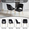 CENGHU Velvet Upholstered Dining Chairs Set of 4, Dining Chairs with Metal Legs and Hollow Back Upholstered - 4 of 4