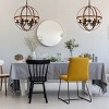 Costway 6-Light Orb Chandelier Rustic Vintage Ceiling Lamp w/Bronze Finish Light Fixture - 3 of 4