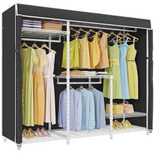 VIPEK V3C Portable Closet with Cover, Covered Clothes Rack  Enclosed Clothing Rack with Shelves & Side Hooks, 950lbs Weight Capacity - 1 of 4