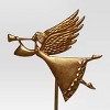 8" Metal Angel with Horn Christmas Figurine - Wondershop™ Gold: Indoor Tabletop Holiday Decor - 3 of 3