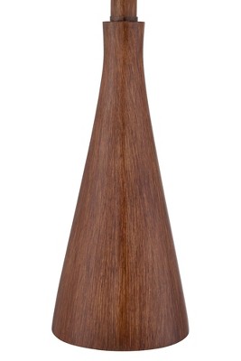 Fraiser 23.5" Brown Faux Wood Mid-Century Modern Table Lamps Set