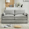 Upholstered Sofa Oversized Cloud Sofa Double Cushion Sofa Couch Armchair Single Sofa Loveseat 3-seat Sofa 6-seat Sofa Set, Beige/Gray-ModernLuxe - 2 of 4