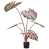 Artificial Caladium Plants,Fake Taro Plants in Pot,Indoor Fake Flower, Decoration Potted Fake Flower for Office Home Living Room Floor Patio Decor - 4 of 4