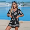 Women's Surplice Neck Floral Wide-Leg Romper - Cupshe - 2 of 4