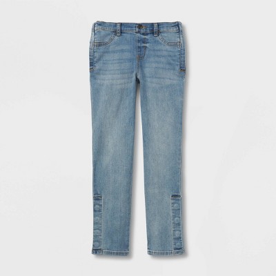 Girls' Adaptive Jeans - Cat & Jack™ Light Wash