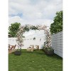 Metal Garden Arch, Wedding & Event Decoration, Garden Trellis for Climbing Plants, Balloon Decor Garden Arch Arbor, Raised Planter Box - 2 of 4