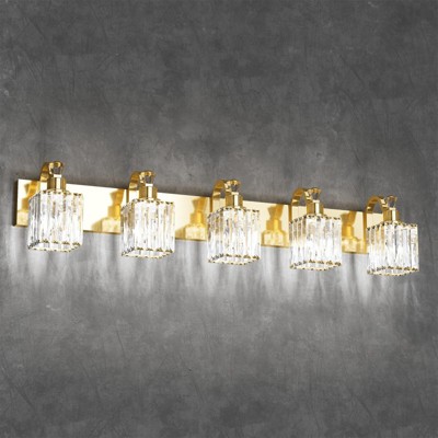 Modern Crystal Bathroom Vanity Lights Gold Bathroom Light Fixtures Crystal Vanity Shower Lights Over Mirror