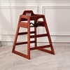 BABYYER Wooden High Chair, Baby Feeding Seat with Adjustable Safety Straps, Eat & Grow High Chair Dining, Eating, Studying - 3 of 4