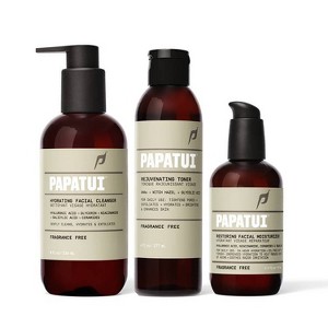 Papatui Men's Unscented 8 fl oz Face Cleanser + 3.3 fl oz Face Moisturiser + 6 fl oz Face Toner - 1 of 4