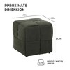 GDFStudio Allen Modern Square Woven Corduroy Upholstered Ottoman - 3 of 4