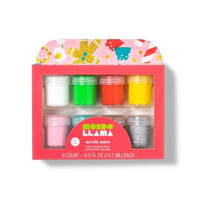 24ct Acrylic Paint Set Metallic/Neon/Glitter - Mondo Llama™