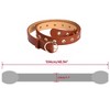 INSPIRE CHIC Womens Grommet Belt Faux Leather Single Pin Buckle Punk Belts for Jeans Pants - 3 of 4