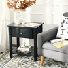 Costway Nightstand Beside Table Chest Sofa Table End Table Accent Table White - image 4 of 4