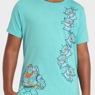 Disney Boys' Disney Toy Story Buzz Lightyear Short Sleeve Graphic T-Shirt - Aqua Green S — фото 2
