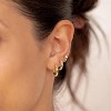 Gold Hoop Earrings for Women Trendy,14K Real Gold Plated Cute Stud Earrings Small Huggie Hoop Earrings non tarnish Jewelry for Women - 2 of 4