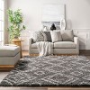 Nuloom Iola Trellis 8x10 Shag Area Rug for Living Room Bedroom Dining Room Nursery, Dark Grey - 4 of 4