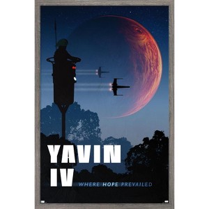 Trends International Star Wars: Yavin - Visit Yavin by Russell Walks 23 Framed Wall Poster Prints - 1 of 4