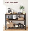 47.2 Inches Width Kitchen Shelf with Large Worktop, coffee table, Stable Steel Structure,Easy to Assemble - 2 of 4