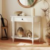 Resenkos 36"L Retro Wooden 2-Tier Narrow Console Table - Compact Design for Behind Couches, Foyers & Small Spaces, Adds Vintage Charm, - 4 of 4