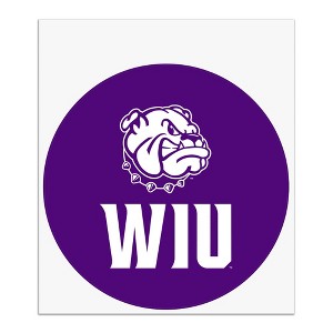 Western Illinois University Leathernecks Logo Automotive Car Window Locker Circle Bumper Sticker - 1 of 4