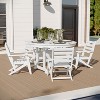 Merrick Lane 5 PC Adirondack Table and Chairs with Fold Out Cupholders in Recycled HDPE - 2 of 4