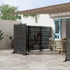 47-inches W x 72-inches H Black Galvanized Sheet Screen Outdoor and lndoor Divider for Balcony Patio Garden Room Divider (Type 4) - 2 of 4