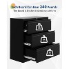 3-Drawer Lateral File Cabinet with Lock and Keys – Heavy-Duty Metal Filing Cabinet for Letter, Secure Office Storage for, Black - 4 of 4