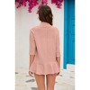 Coolmee Women's Open Front 3/4 Sleeve Soft Drape Ruffles Cardigan Jacket - 2 of 4