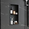 FUFU&GAGA Stainless Steel Wall Niche - White Powder-Coated/Black PVD Nano Titanium Plated, 3.0mm Thick Steel Shelf & Waterproof Edge Design - 3 of 4