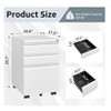 CuisinSmart 3 Drawer File Cabinet, with 4 Wheels, Locking File Cabinet for A4, Letter-Head, Legal-Size Folders, File Cabinet for Office&Study - 2 of 4