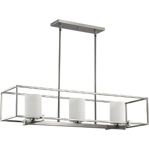 Progress Lighting Chadwick 3-Light Wall Bracket, Brushed Nickel, Opal Glass Shade - 1 of 4