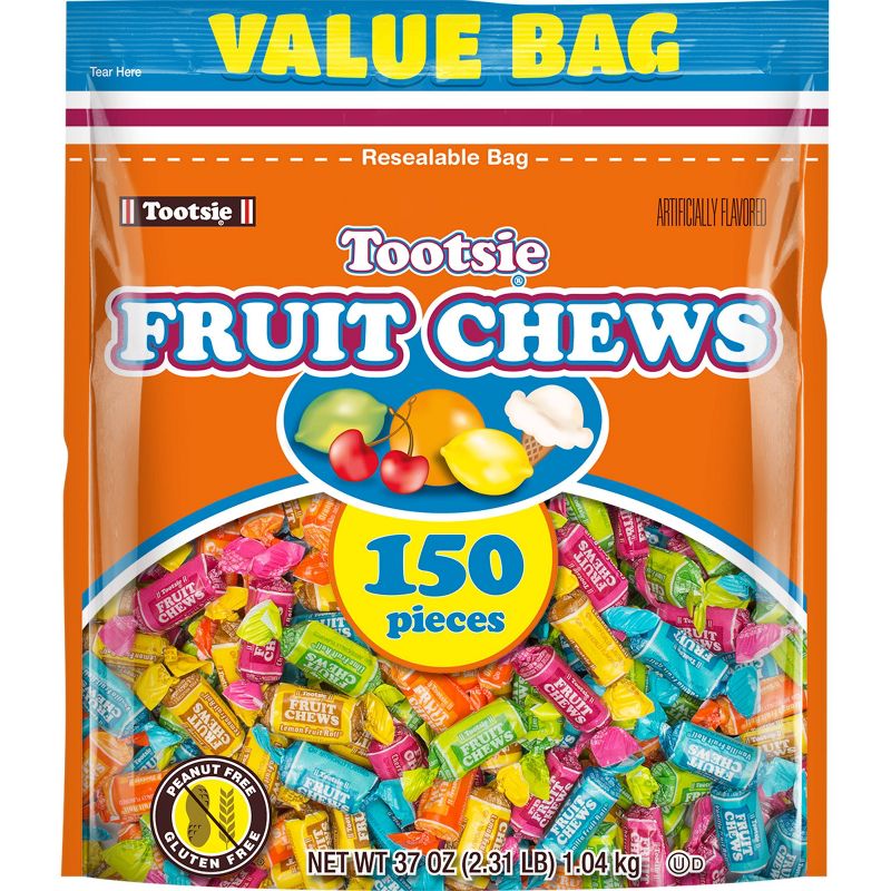Tootsie Fruit Chews Candy Standup Bag &#8211; 37oz, 1 of 7